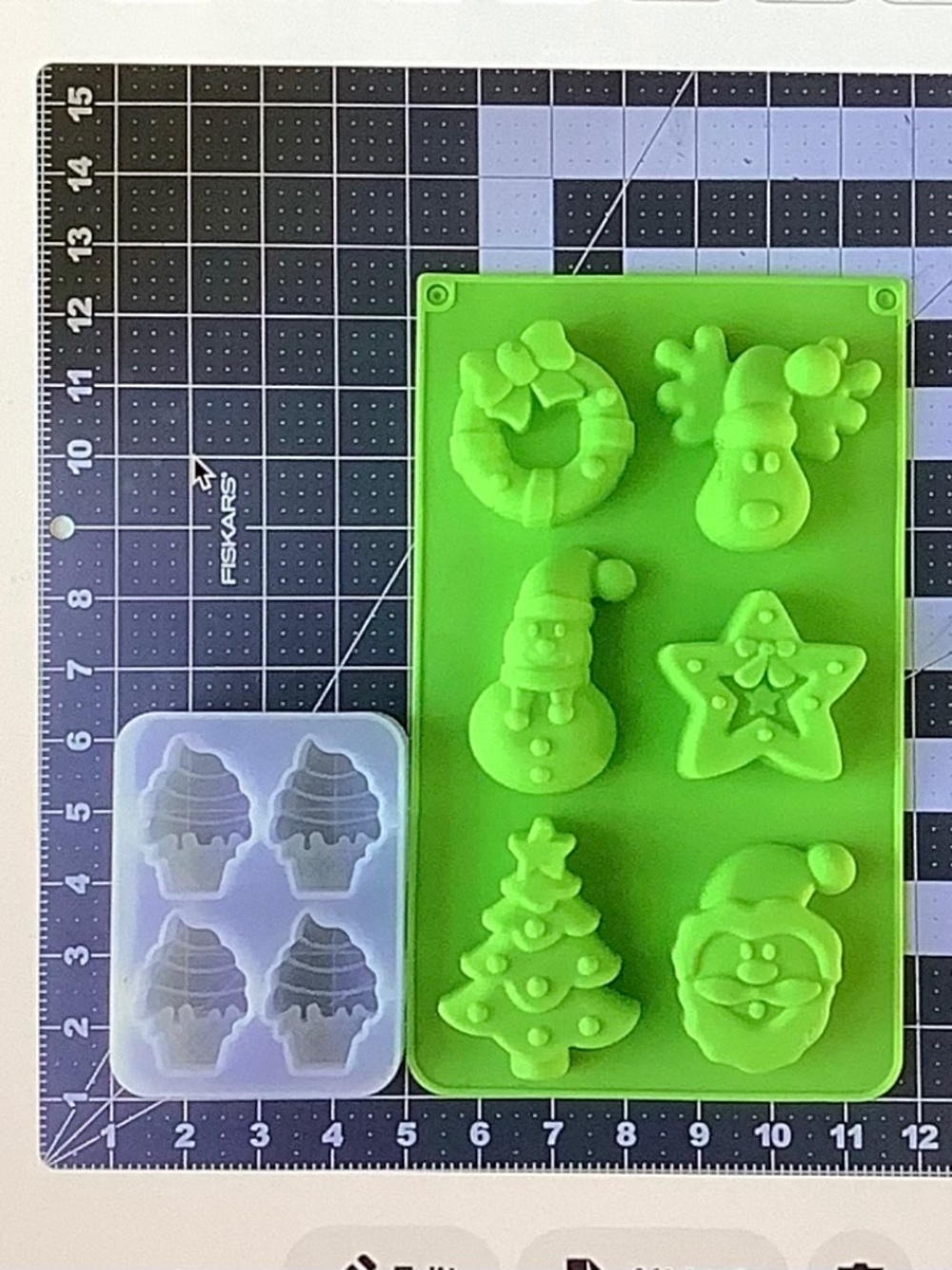 Christmas Silicone Mold Cake Decoration Fondant  3D Food Grade Tools, 2 pcs.